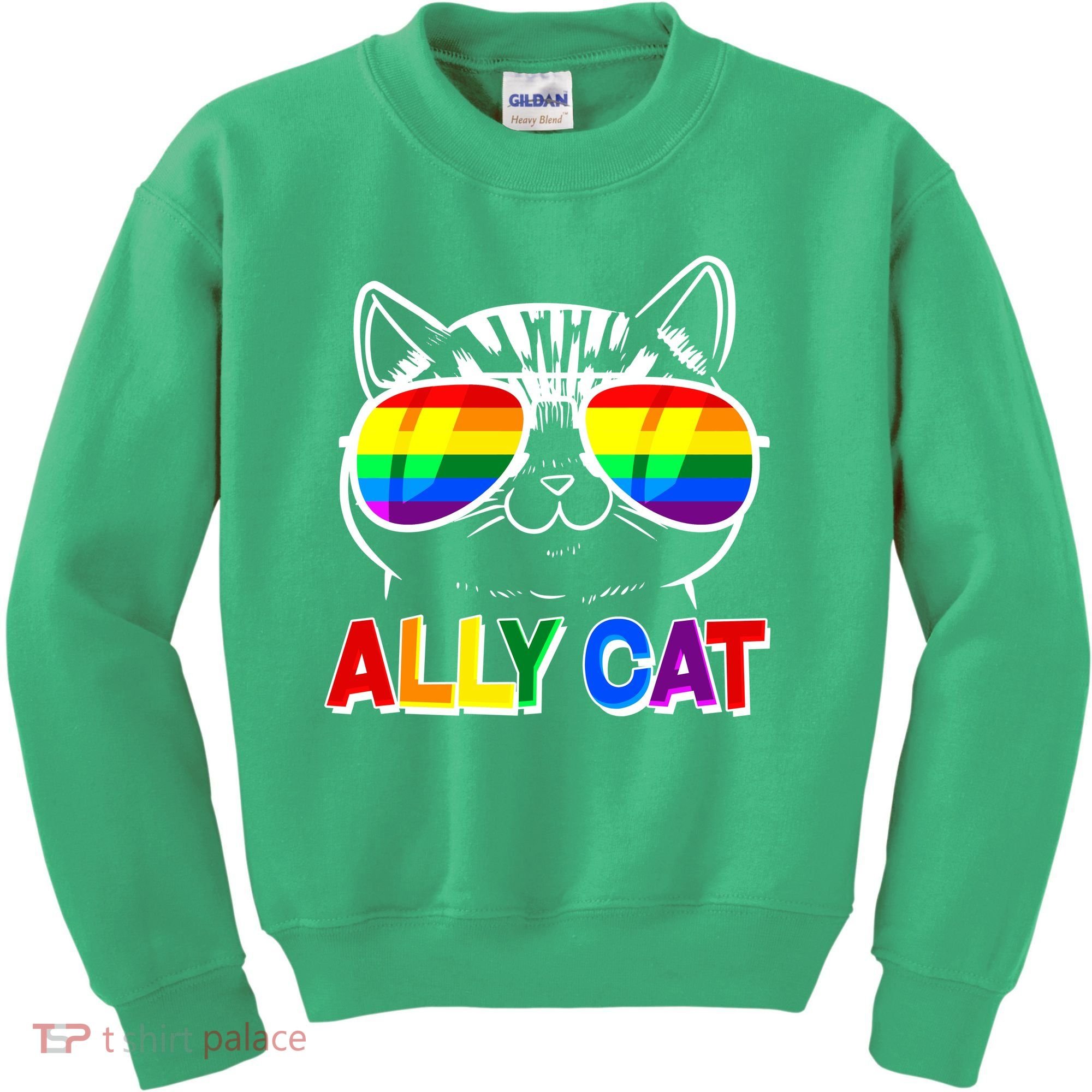 Ally Cat LGBT Pride Kids Sweatshirt