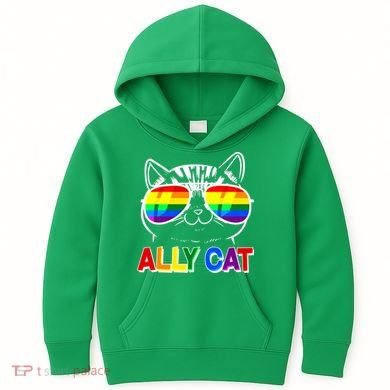 Ally Cat LGBT Pride Kids Hoodie