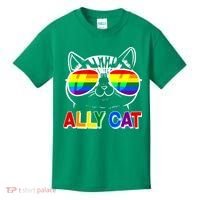 Ally Cat LGBT Pride Kids T-Shirt thumb 0