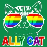 Ally Cat LGBT Pride Kids T-Shirt thumb 4