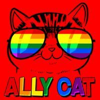 Ally Cat LGBT Pride Santa Hat thumb 1