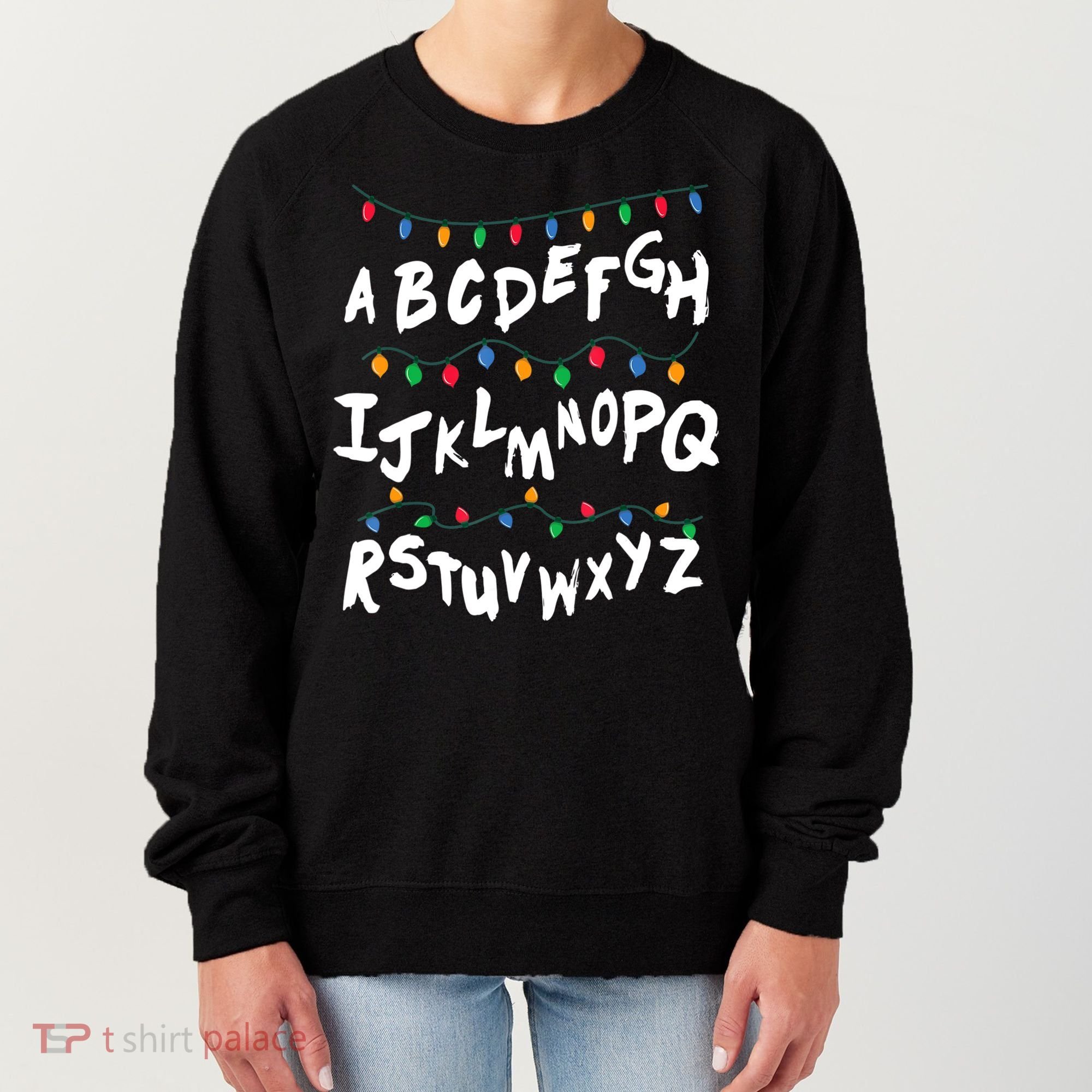 Alphabet Christmas Lights Stranger Women's Sweatshirt