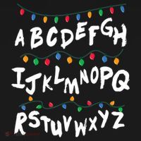 Alphabet Christmas Lights Stranger Hoodie thumb 2