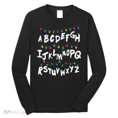 Alphabet Christmas Lights Stranger Long Sleeve Shirt
