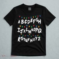 Alphabet Christmas Lights Stranger T-Shirt thumb 5