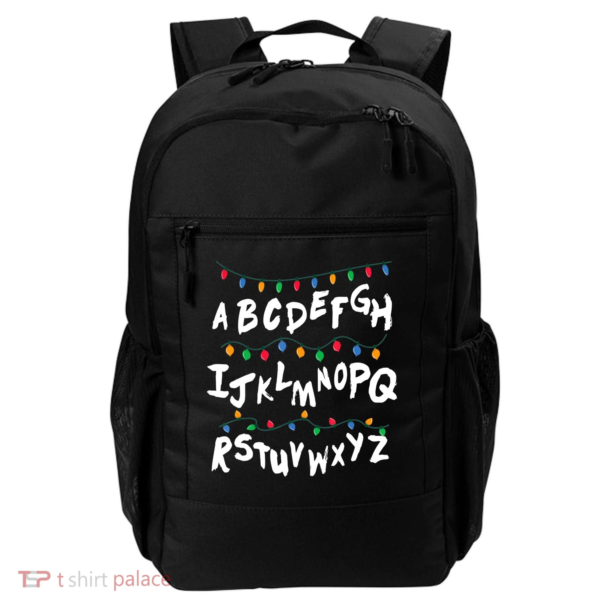 Alphabet Christmas Lights Stranger Backpack