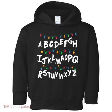Alphabet Christmas Lights Stranger Toddler Hoodie