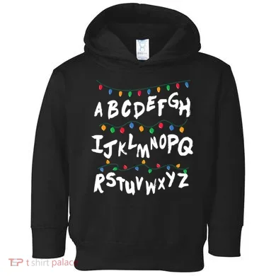 Alphabet Christmas Lights Stranger Toddler Hoodie