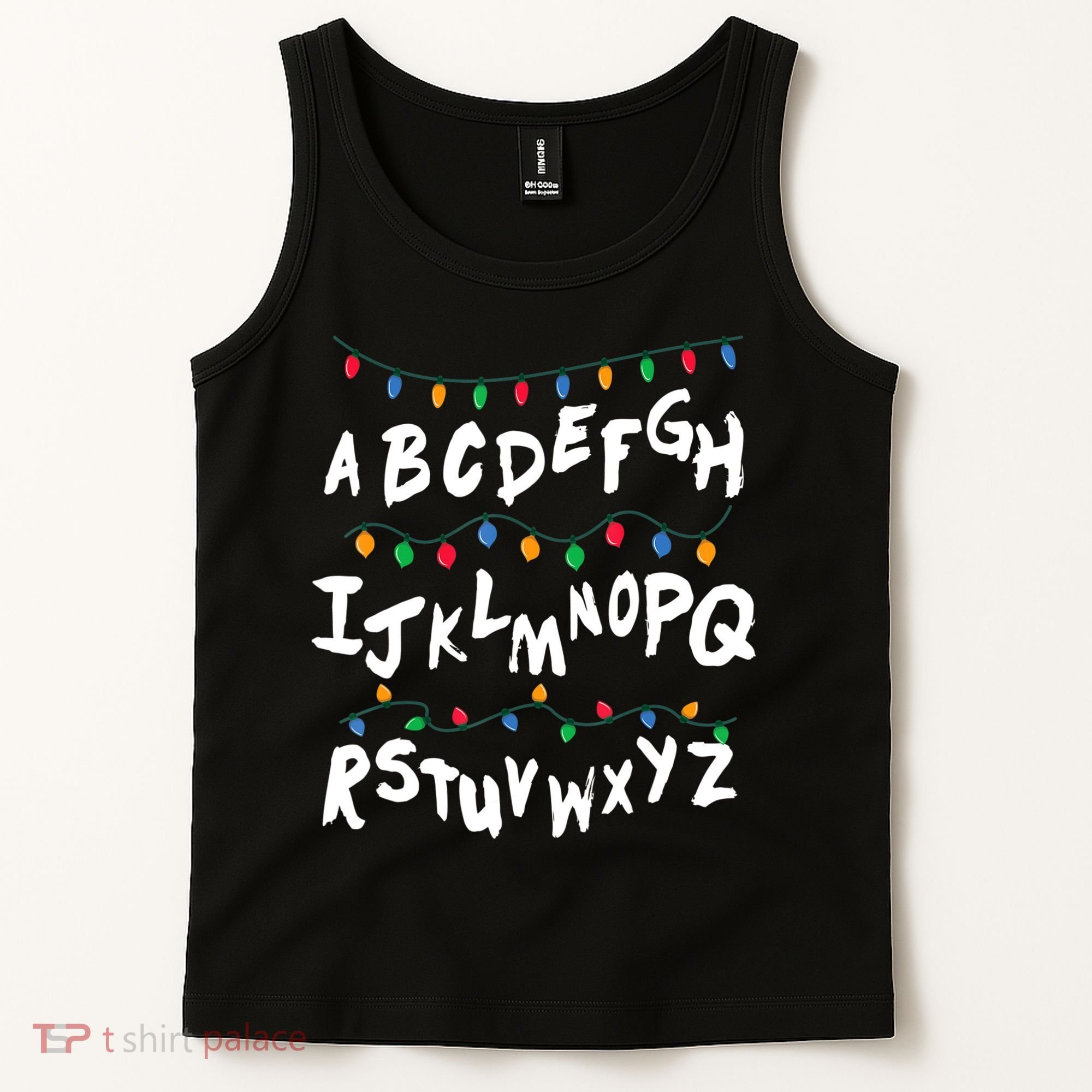 Alphabet Christmas Lights Stranger Tank Top