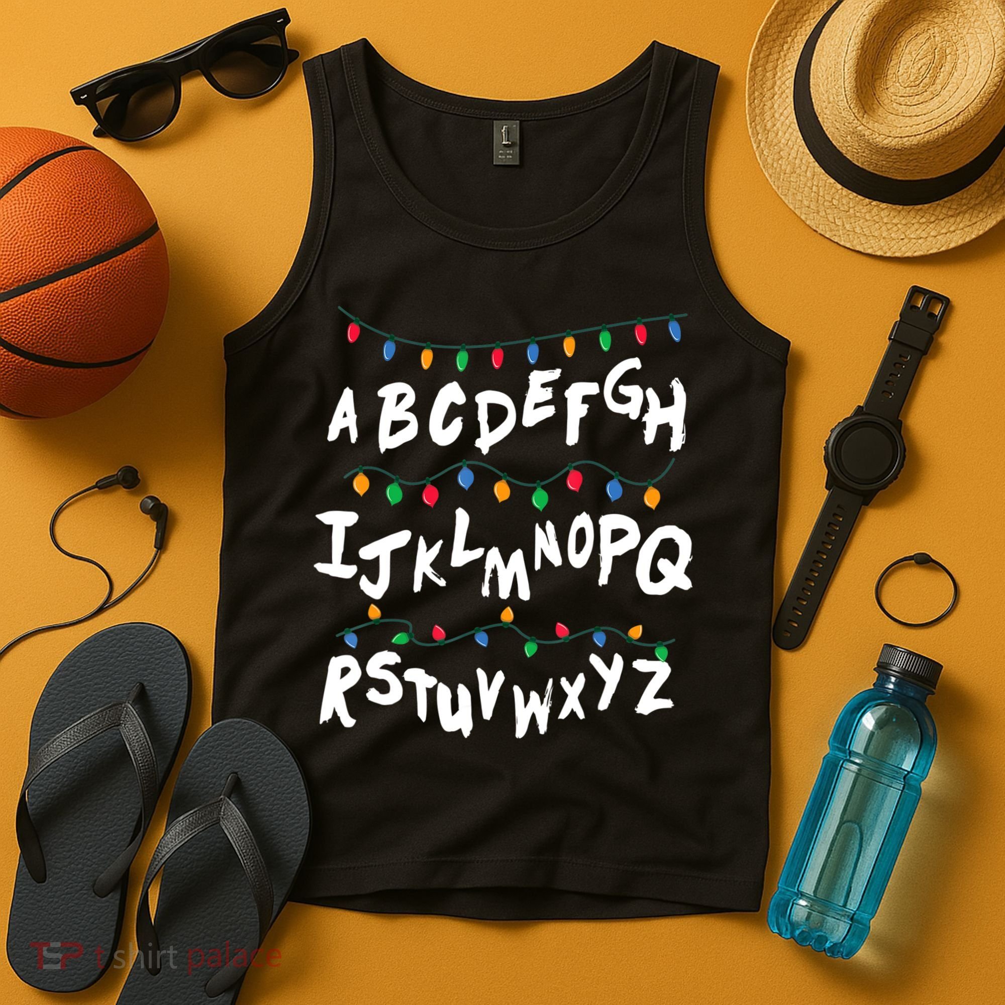 Alphabet Christmas Lights Stranger Tank Top