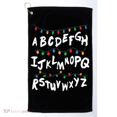 Alphabet Christmas Lights Stranger Golf Towel