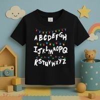 Alphabet Christmas Lights Stranger Toddler T-Shirt thumb 3