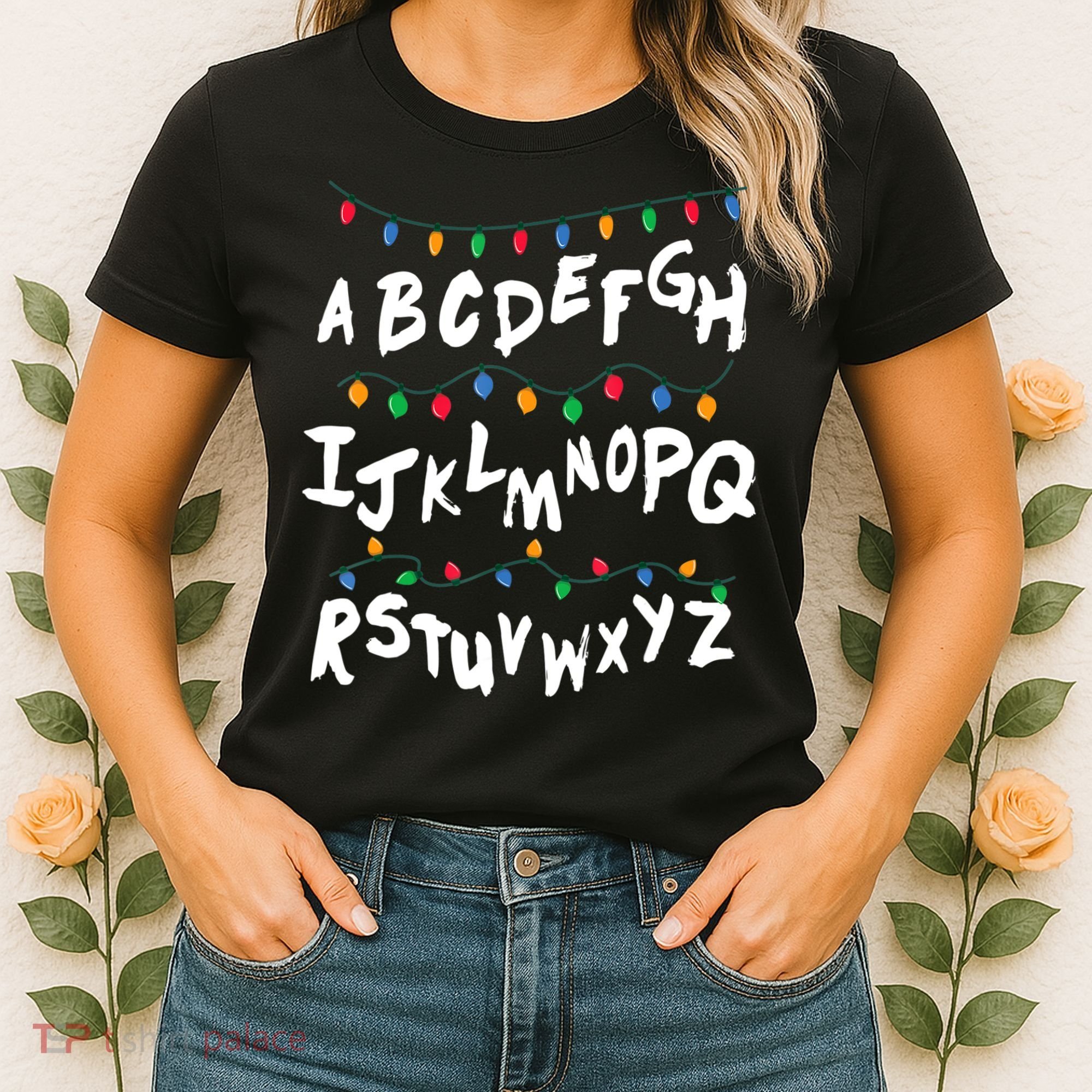 Alphabet Christmas Lights Stranger Women's T-Shirt