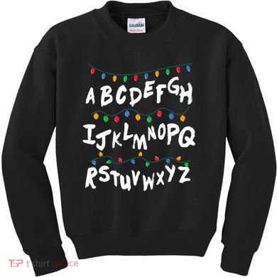 Alphabet Christmas Lights Stranger Kids Sweatshirt