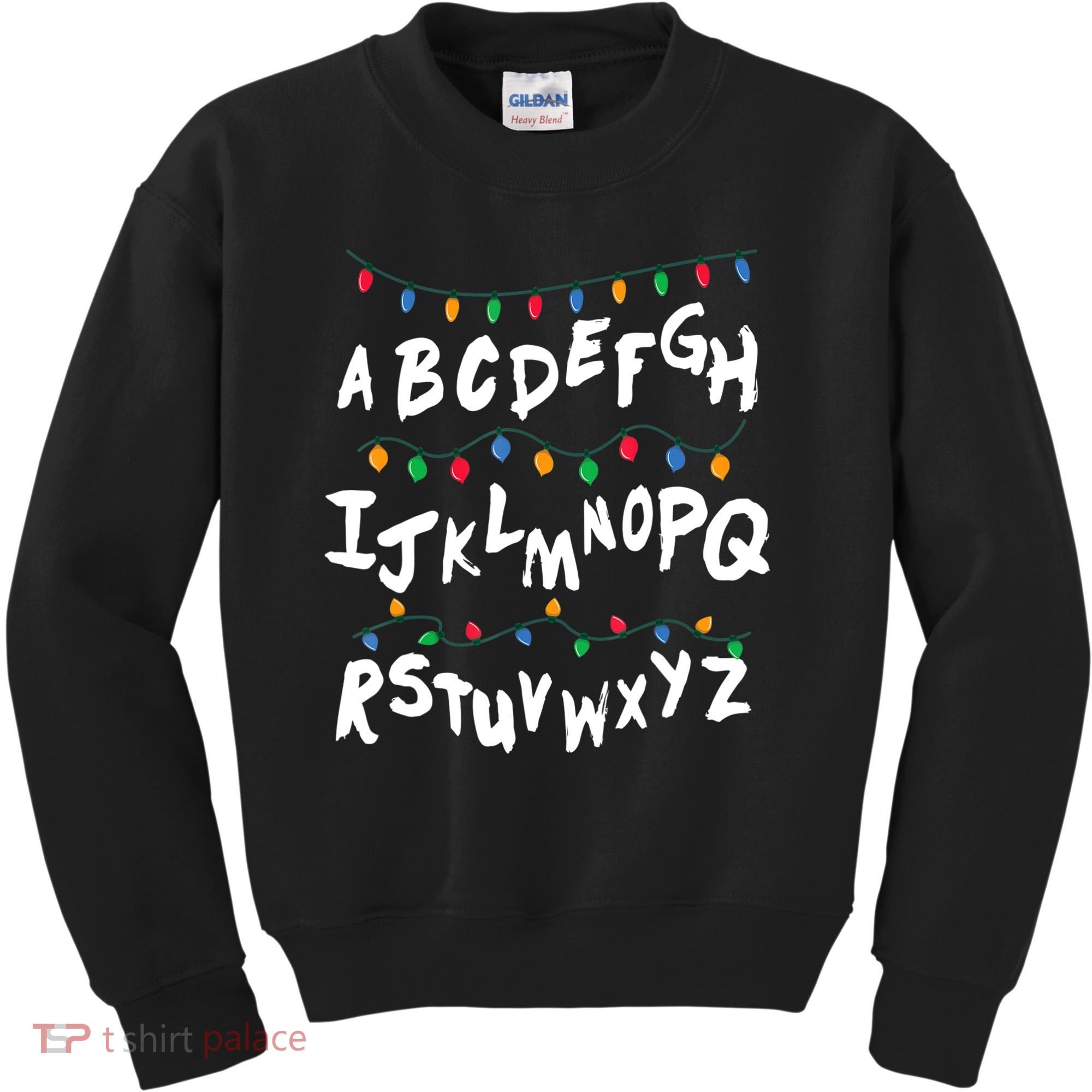 Alphabet Christmas Lights Stranger Kids Sweatshirt