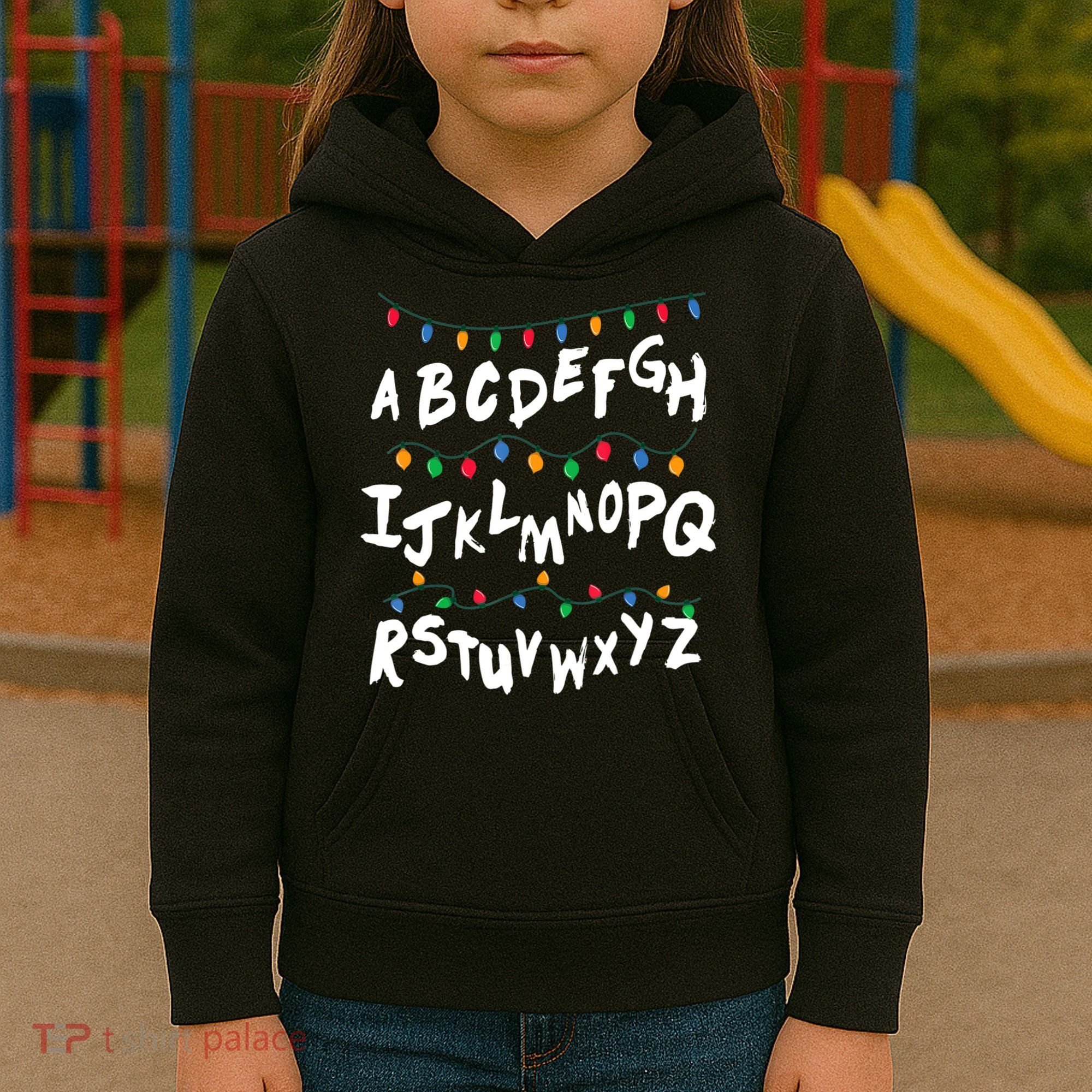 Alphabet Christmas Lights Stranger Kids Hoodie