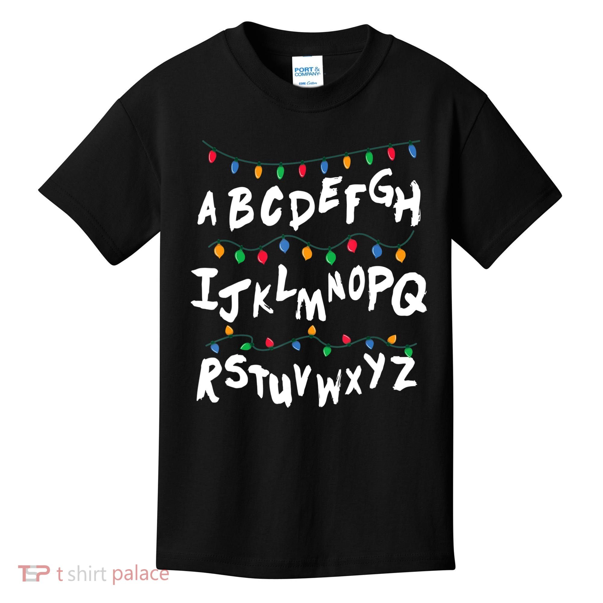 Alphabet Christmas Lights Stranger Kids T-Shirt