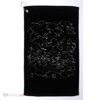 Astronomy Constellations Map, Stars Galaxy Celestial Golf Towel