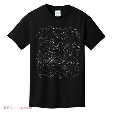 Astronomy Constellations Map, Stars Galaxy Celestial Kids T-Shirt