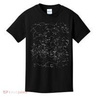 Astronomy Constellations Map, Stars Galaxy Celestial Kids T-Shirt thumb 0