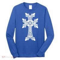 Arian Cross Meaningful Gift Aria Khachkar Meaningful Gift Cross Stone Symbol Mea Long Sleeve Shirt thumb 0