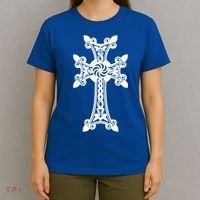 Arian Cross Meaningful Gift Aria Khachkar Meaningful Gift Cross Stone Symbol Mea T-Shirt thumb 4