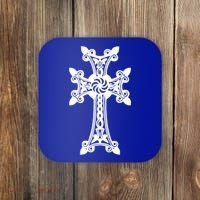 Arian Cross Meaningful Gift Aria Khachkar Meaningful Gift Cross Stone Symbol Mea Coaster thumb 0
