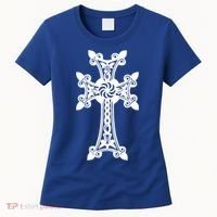 Arian Cross Meaningful Gift Aria Khachkar Meaningful Gift Cross Stone Symbol Mea Women's T-Shirt thumb 0