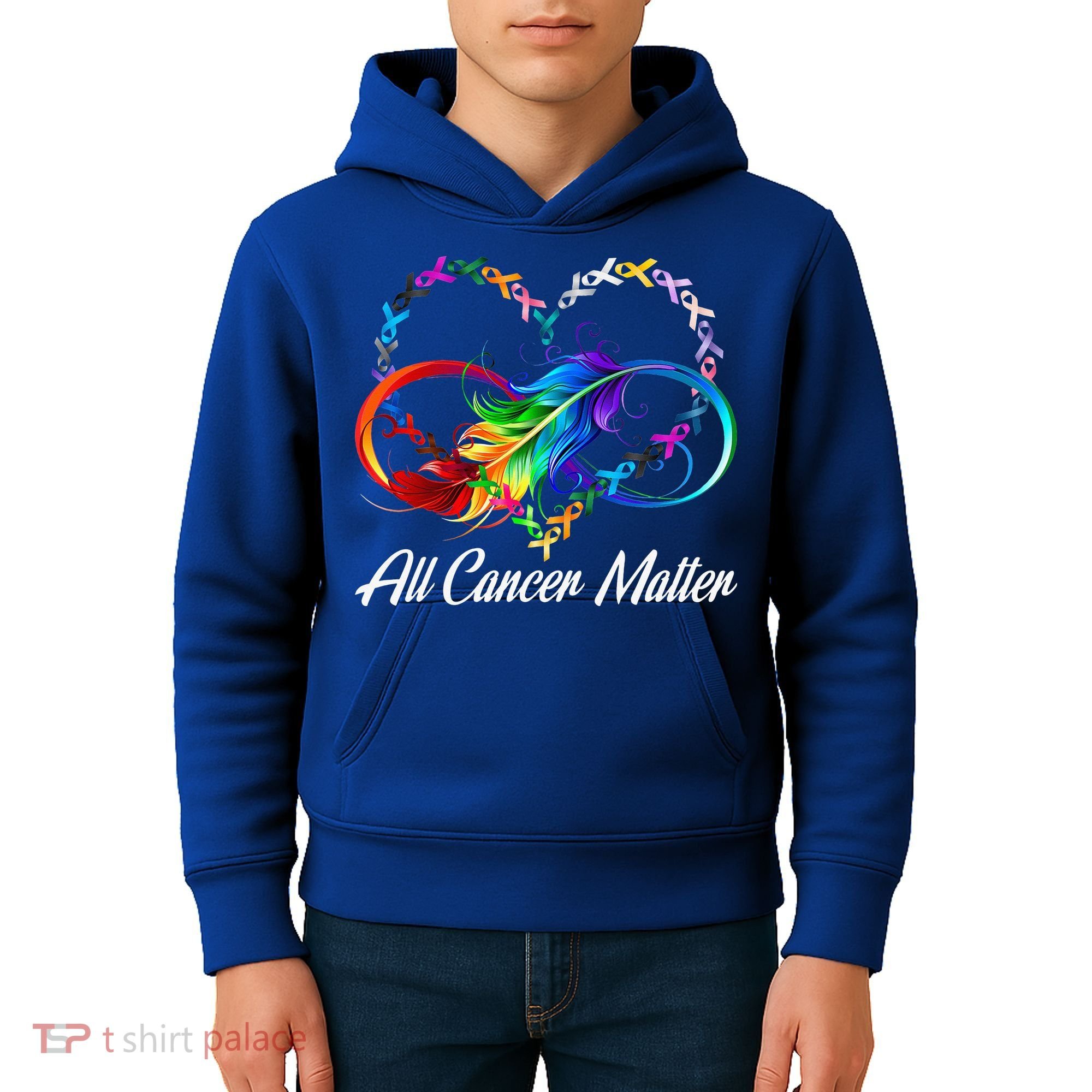 All Cancer Matters Awareness Day Heartbeat Kids Hoodie
