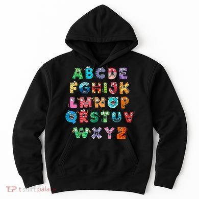 ABC Cute Monster Alphabet Halloween Teacher Costume Hoodie