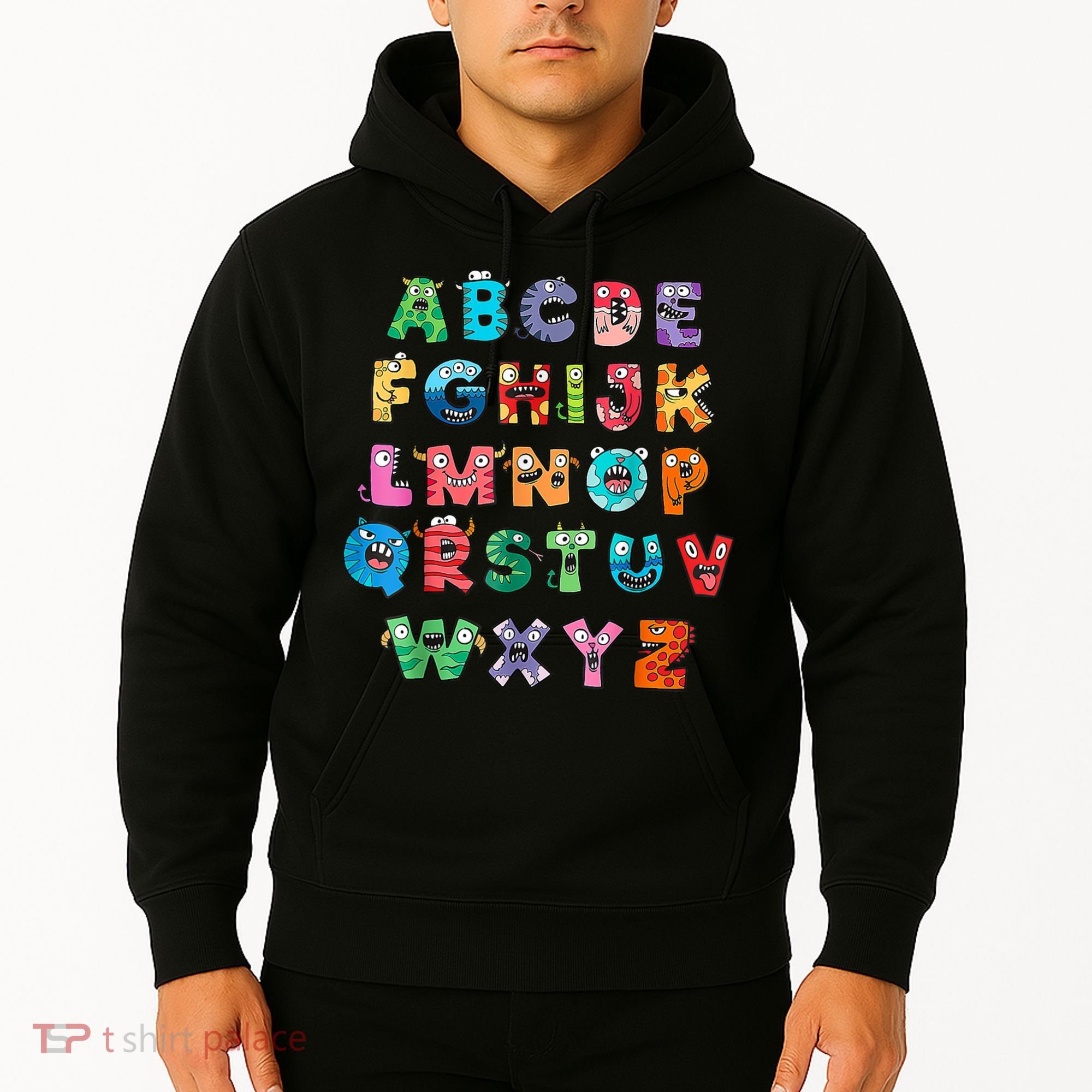 ABC Cute Monster Alphabet Halloween Teacher Costume Hoodie