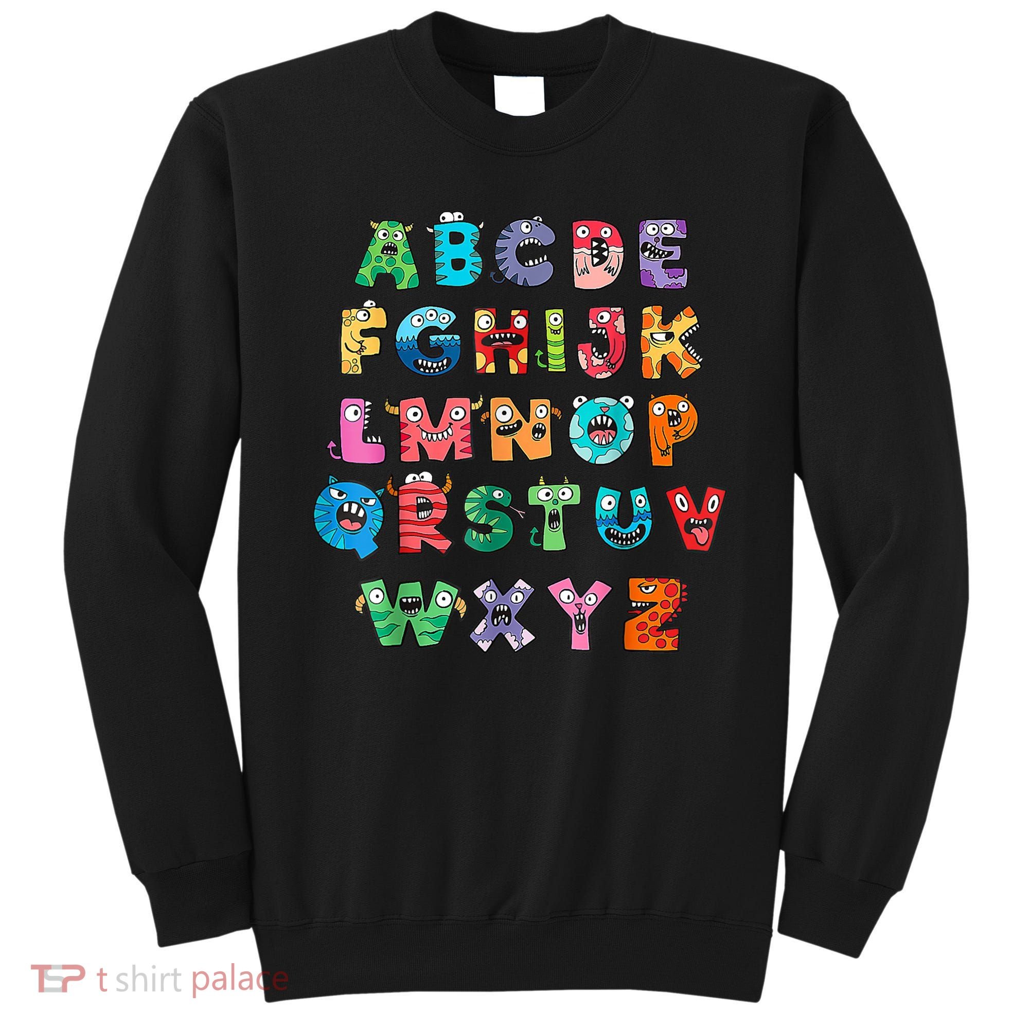 ABC Cute Monster Alphabet Halloween Teacher Costume Sweatshirt