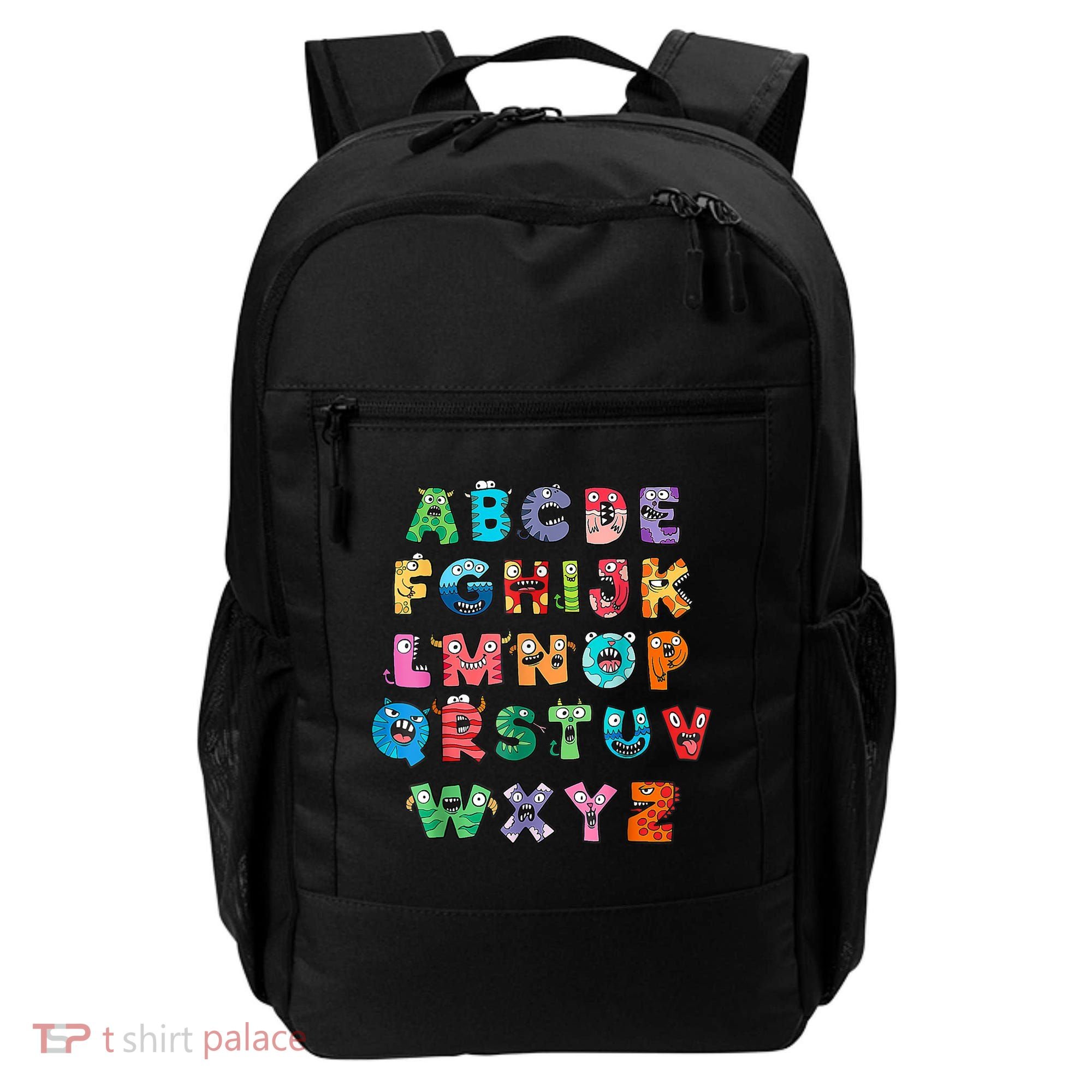 ABC Cute Monster Alphabet Halloween Teacher Costume Backpack