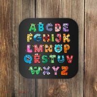 ABC Cute Monster Alphabet Halloween Teacher Costume Coaster thumb 0