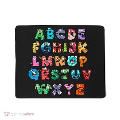 ABC Cute Monster Alphabet Halloween Teacher Costume Mousepad