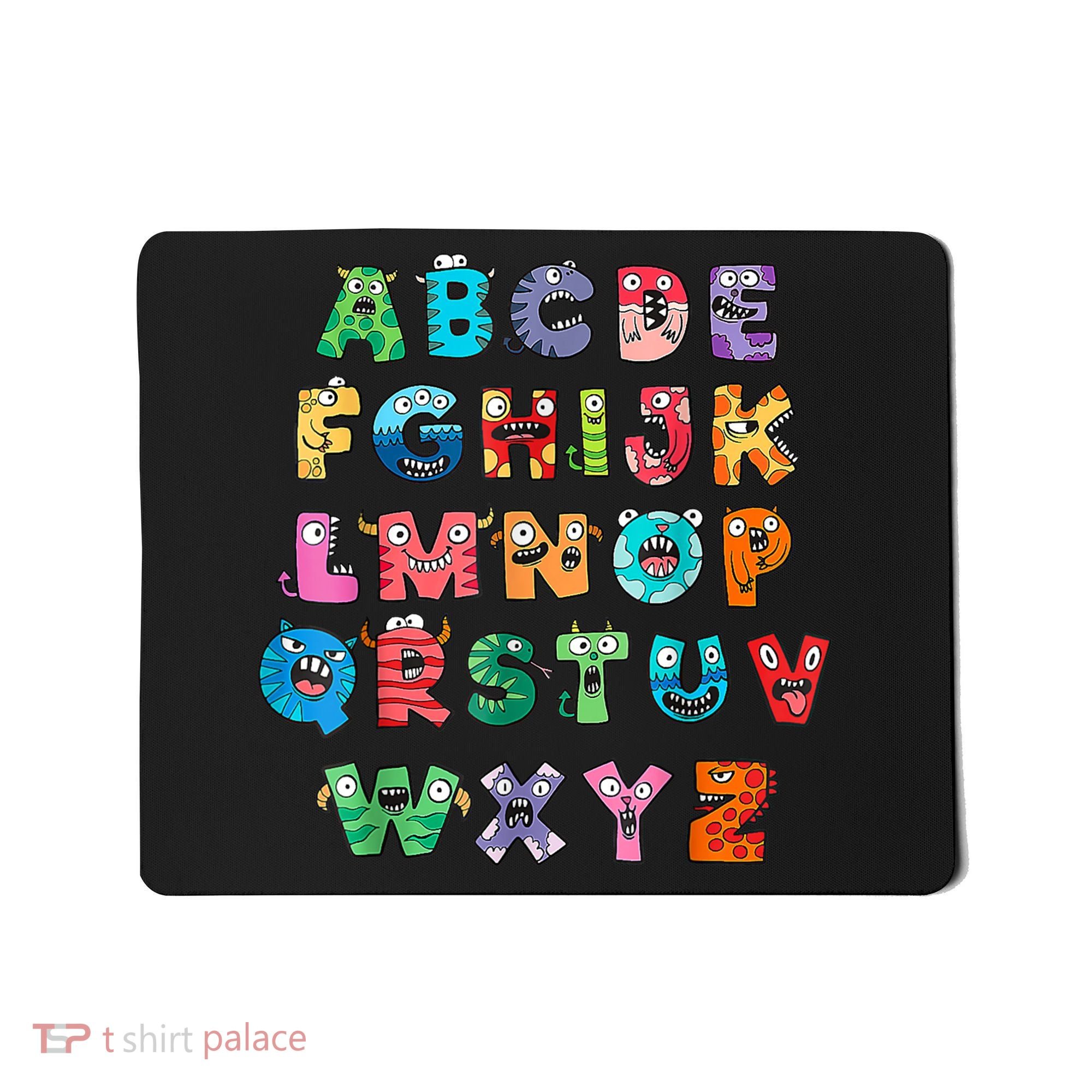 ABC Cute Monster Alphabet Halloween Teacher Costume Mousepad