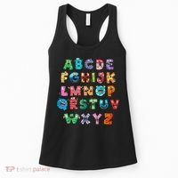 ABC Cute Monster Alphabet Halloween Teacher Costume Women's Tank Top thumb 0