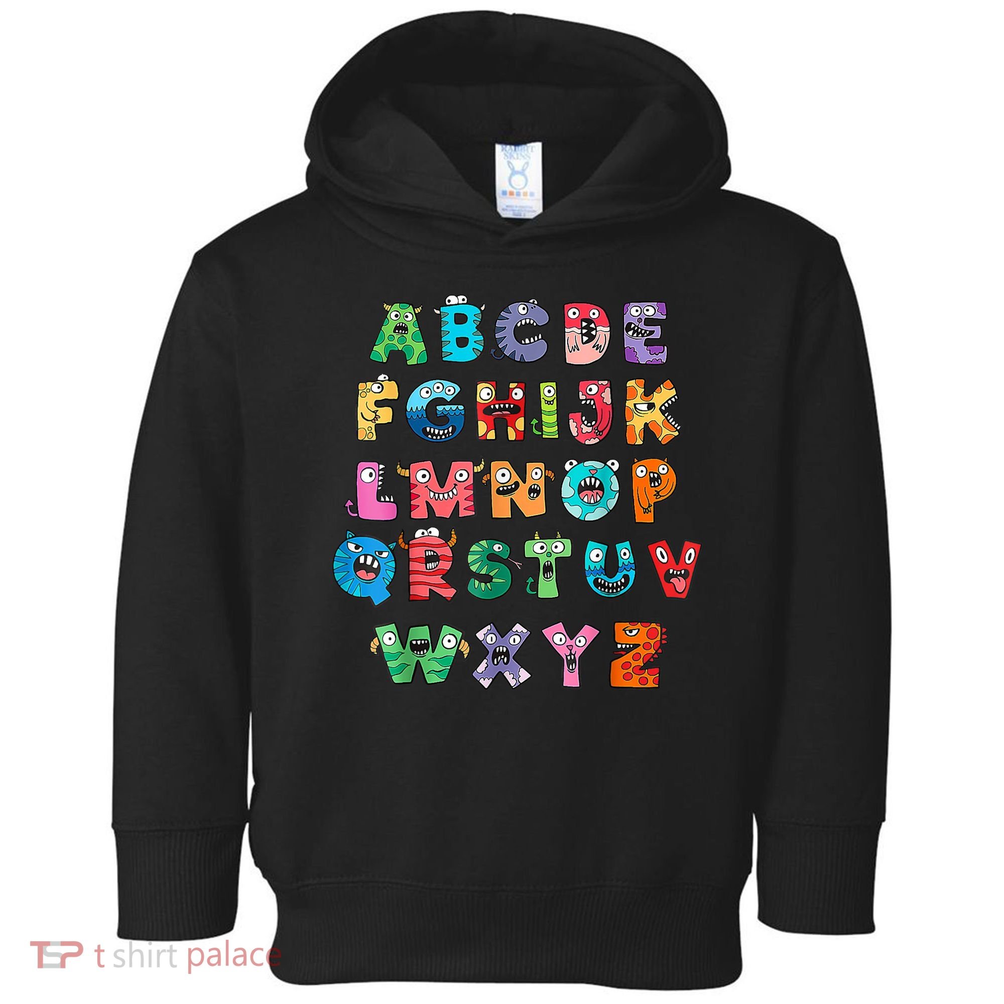 ABC Cute Monster Alphabet Halloween Teacher Costume Toddler Hoodie