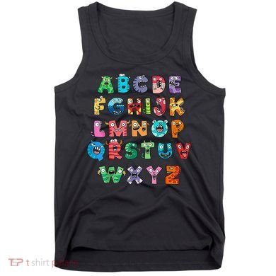 ABC Cute Monster Alphabet Halloween Teacher Costume Tank Top