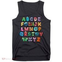 ABC Cute Monster Alphabet Halloween Teacher Costume Tank Top thumb 0
