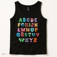 ABC Cute Monster Alphabet Halloween Teacher Costume Tank Top thumb 2