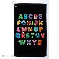 ABC Cute Monster Alphabet Halloween Teacher Costume Golf Towel thumb 0