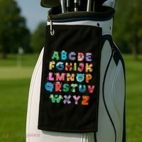 ABC Cute Monster Alphabet Halloween Teacher Costume Golf Towel thumb 2