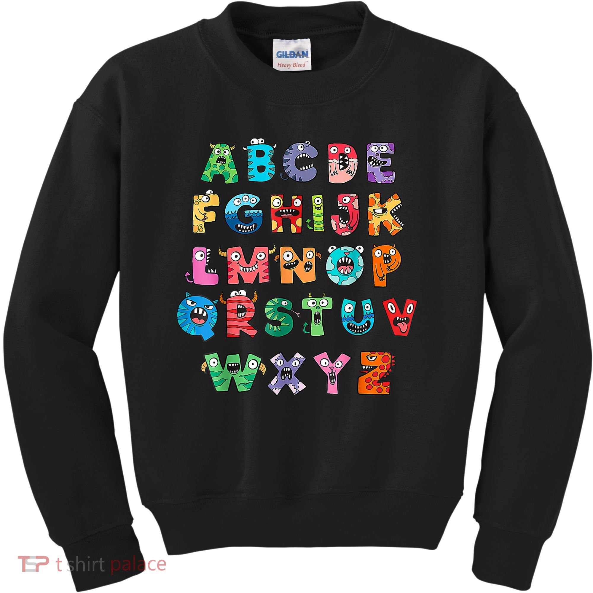 ABC Cute Monster Alphabet Halloween Teacher Costume Kids Sweatshirt