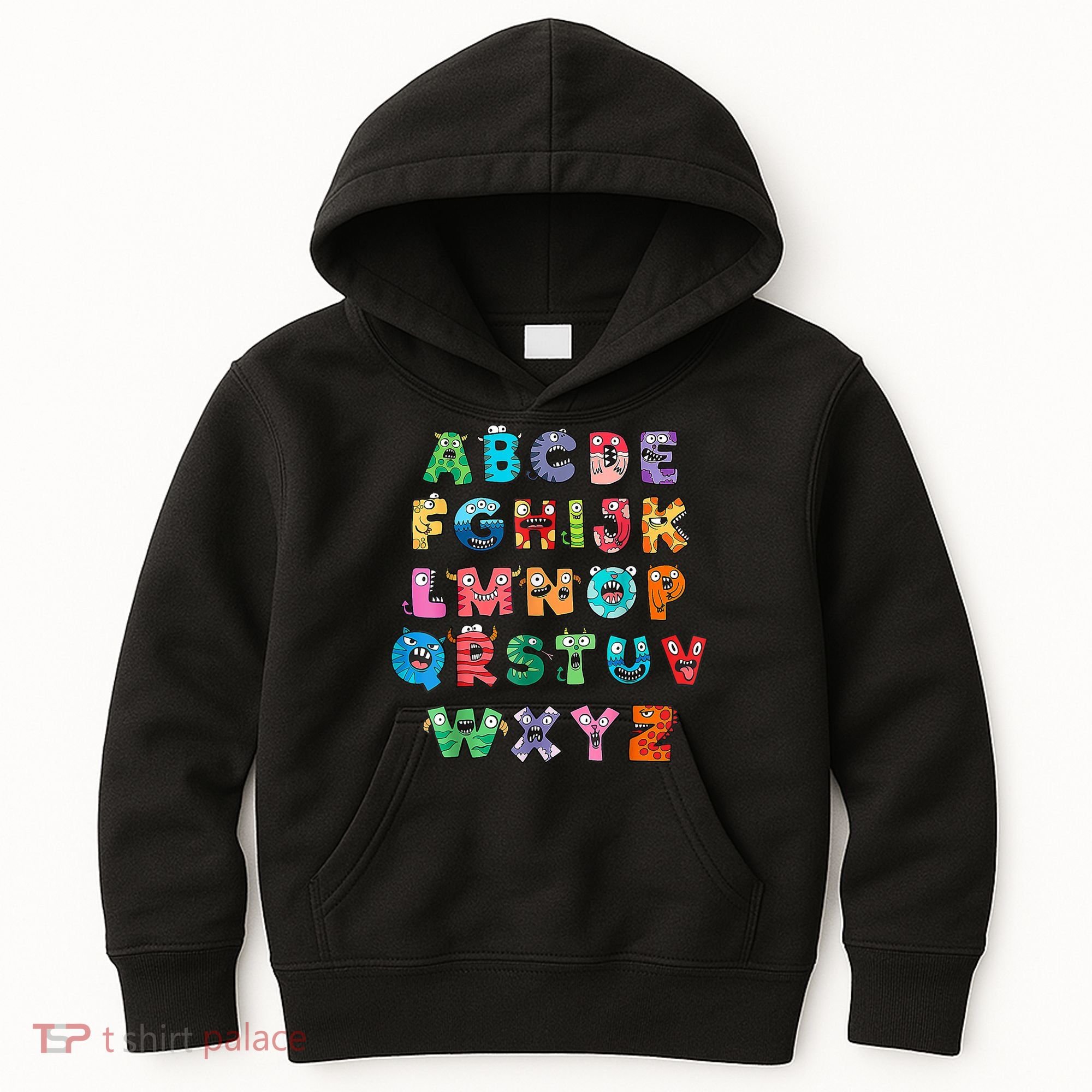 ABC Cute Monster Alphabet Halloween Teacher Costume Kids Hoodie