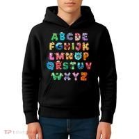 ABC Cute Monster Alphabet Halloween Teacher Costume Kids Hoodie thumb 4