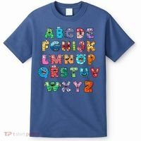 ABC Cute Monster Alphabet Halloween Teacher Costume T-Shirt thumb 0
