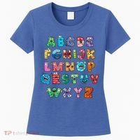 ABC Cute Monster Alphabet Halloween Teacher Costume Women's T-Shirt thumb 0