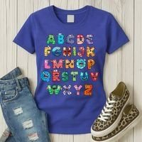 ABC Cute Monster Alphabet Halloween Teacher Costume Women's T-Shirt thumb 3