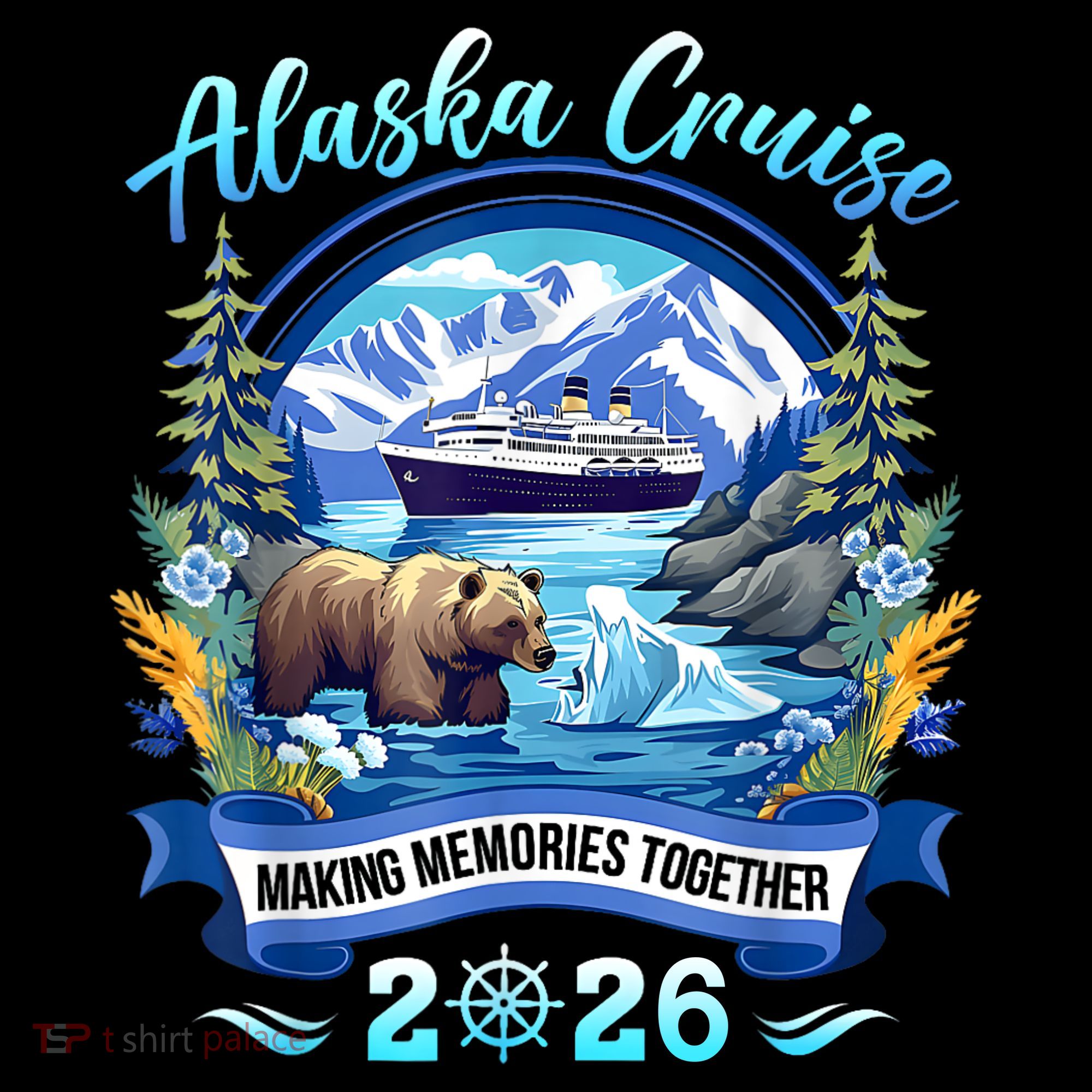 Alaska Cruise Making Memories Together 2026 Pom Pom 12in Knit Beanie